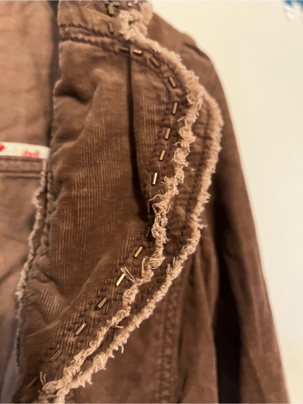 Lush Brown Ruffle-Trim Jacket - Picture 7 of 9